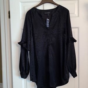Lane Bryant NWT black long sleeve top